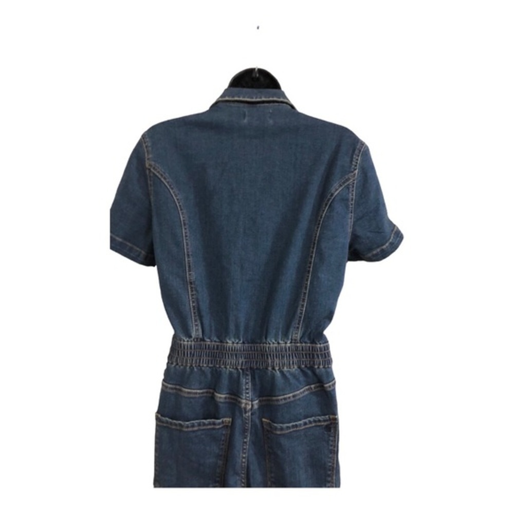 Jessica Simpson blue denim flare leg Cammie ventura denim Jumpsuit size 5 new - Picture 3 of 16
